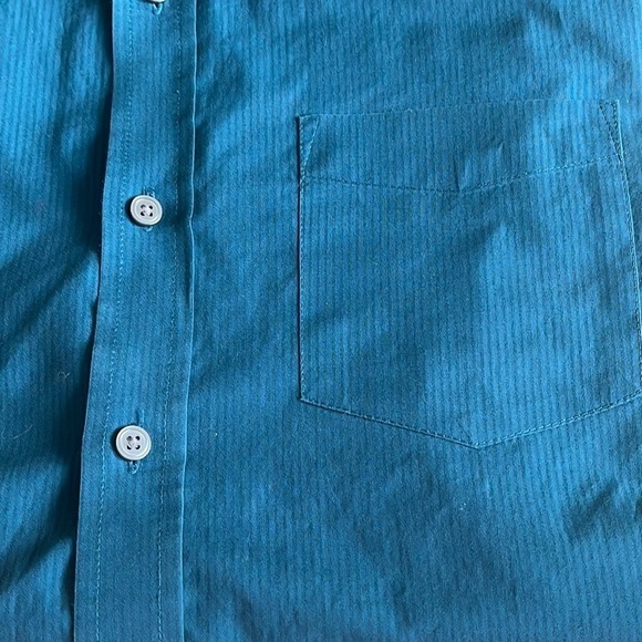 CROFT&BARROW MEN Shirts Casual Button Down Shirts Blue Pin Stripe Medium - Picture 8 of 13